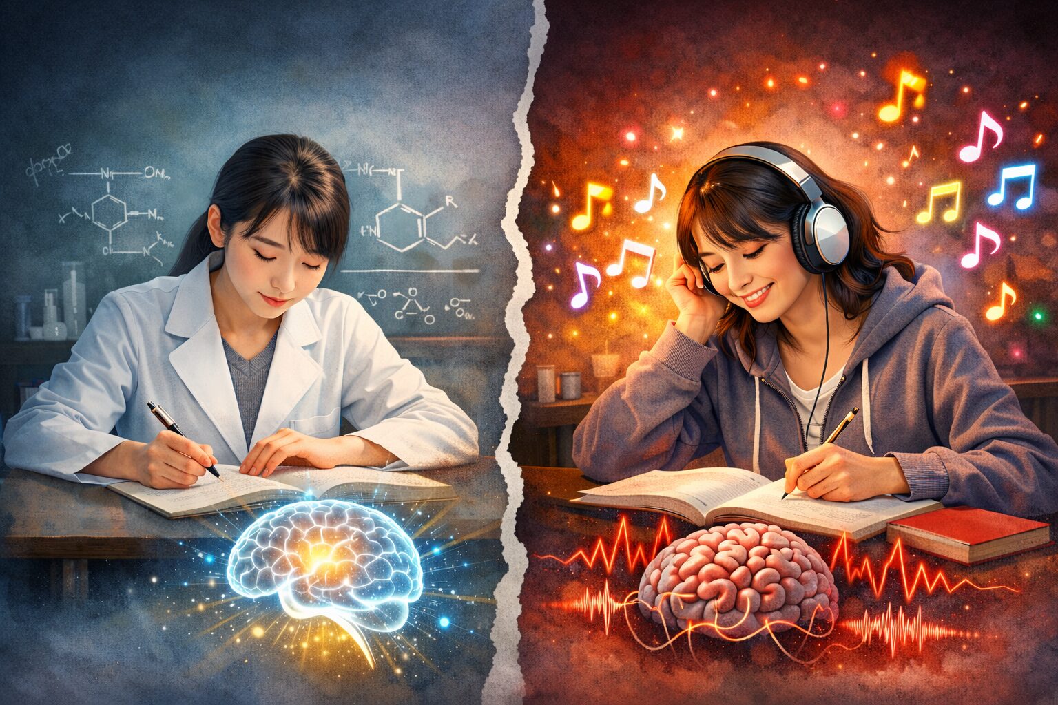 音楽は国家試験合格確率を下げてしまう